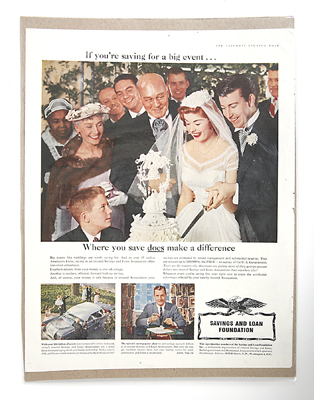 Insured Savings and Loan Associations Ad: If  you're saving for a big event . . .