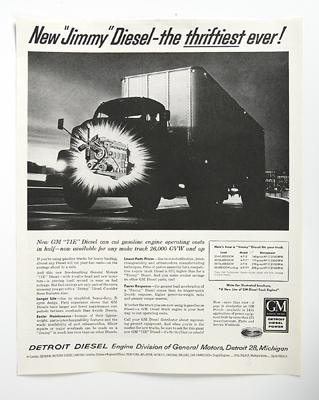 GM Detroit Diesel Power Ad: New Jimmy Diesel- the thriftiest ever!