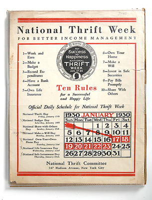 National Thrift Week: Ten Rules