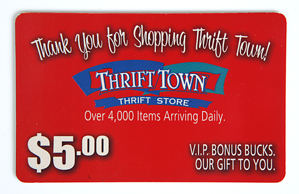 Thrift Town V.I.P. Bonus Card