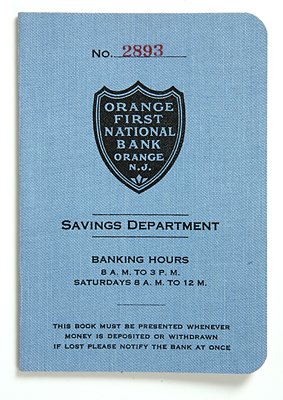 Orange First National Bank Savings Book
