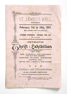 St. James Hall Thrift Exhibition Program