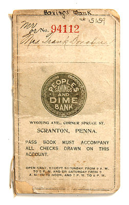 Peoples Savings and Dime Bank Book