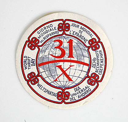 X/31 World Thrift Day Button