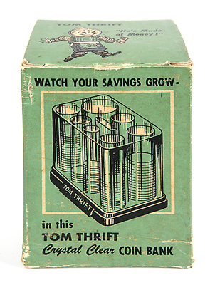 Tom Thrift Coin Box Cardboard Box