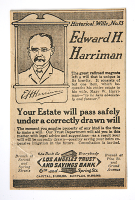 Historical Wills No. 13 Edward H. Harriman