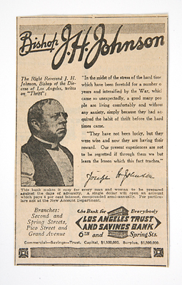 Bishop J.H. Johnson Writes on 'Thrift'