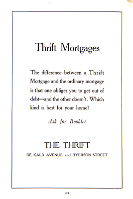 Ad for Thrift Mortgages