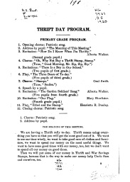Thrift Day Program for Use in Elementary and High Schools