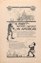 Thrift Leaflet No. 1: Is Thrift– Worth While Mr. American