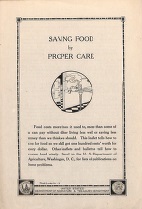 Thrift Leaflet No. 13: Saving Food by Proper Care