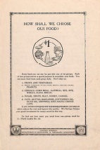 Thrift Leaflet No. 15: How Shall We Choose Our Food?