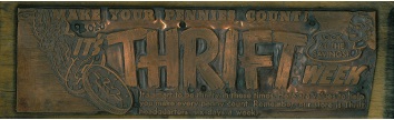 Thrift Week, Make Your Pennies Count, Wood and Metal Ink Stamp