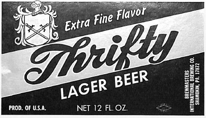 Thrifty Lager Beer