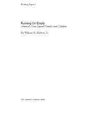 Running on Empty: America's Time-Starved Families with Children