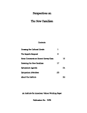 Perspectives on the New Familism