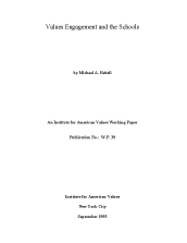 Values Engagement and the Schools