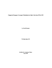 Changes in Newspaper Coverage of Fatherhood on Father's Day from 1990-1995