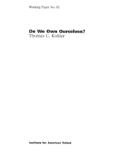 Do We Own Ourselves?