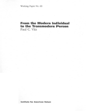 From the Modern Individual to the Transmodern Person