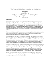 The Person and Rights Theory in American and Canadian Law