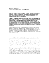 Marriage in the Making? A Report on the Courtship Customs of Young Americans