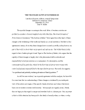 The Troubled Dawn of Fatherhood