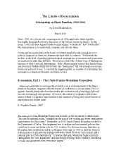 The Limits of Determinism: Scholarship on Black Families, 1960-2000